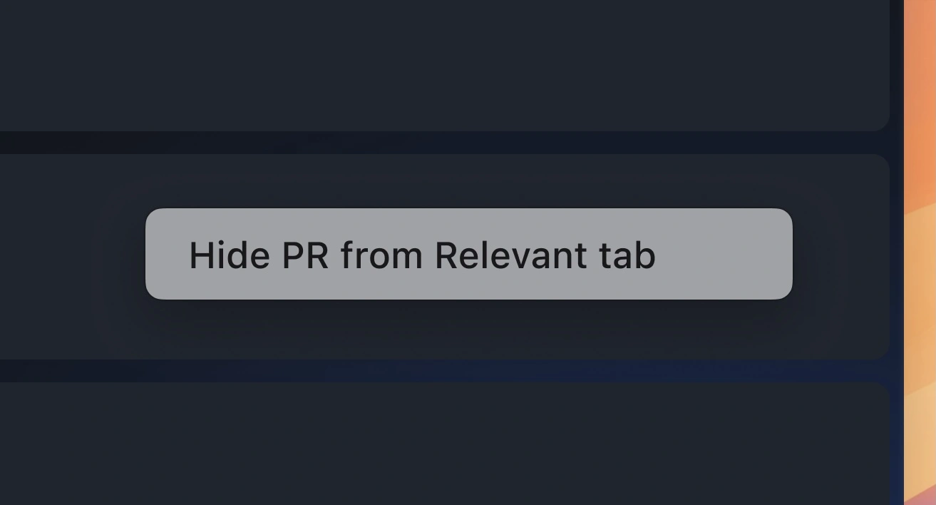 Hide unwanted PRs